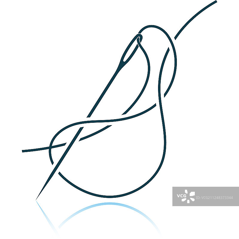 带线的缝纫针图标图片素材