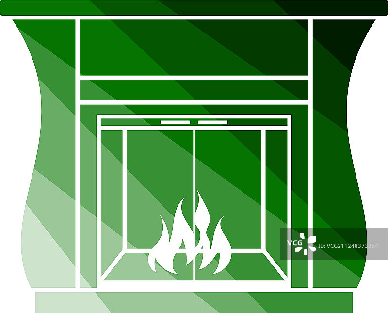 带门的壁炉图标图片素材