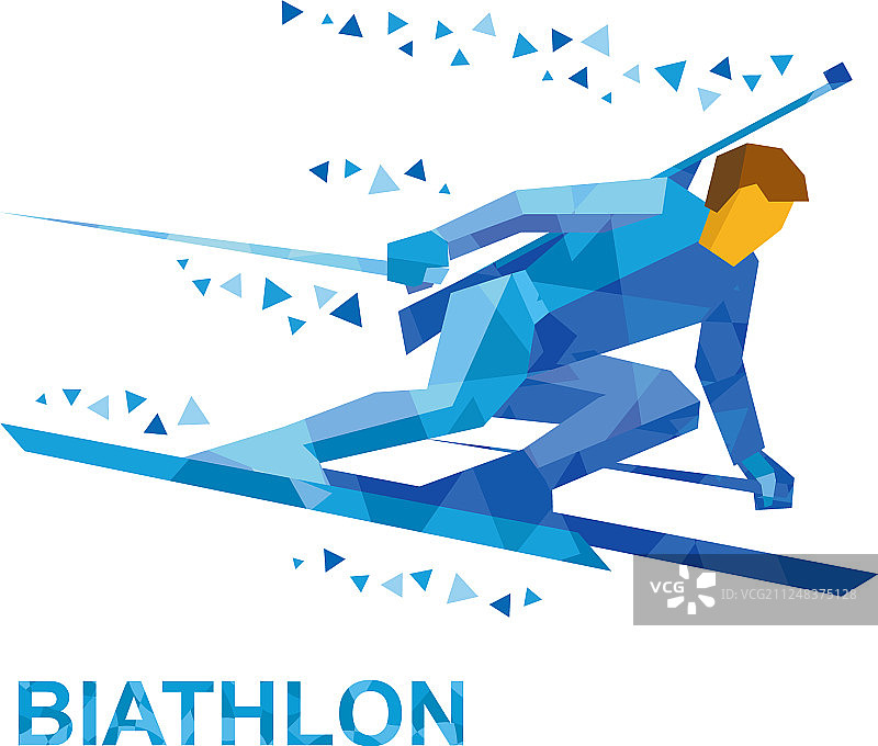 滑雪步枪冬季两项运动员图片素材