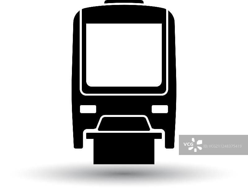 单轨列车正面视图图标图片素材