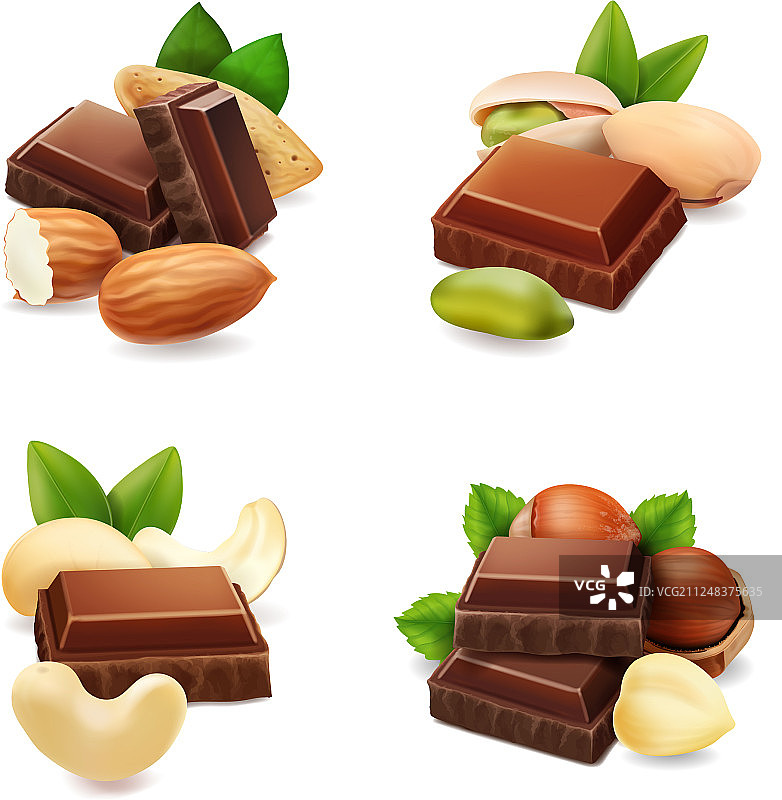 坚果黑巧克力图片素材