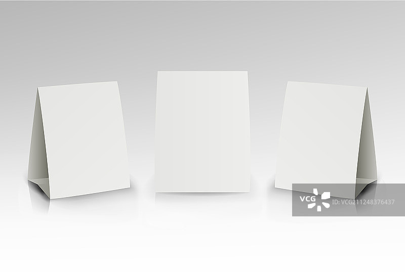 白色纸质立式桌面宣传单图片素材
