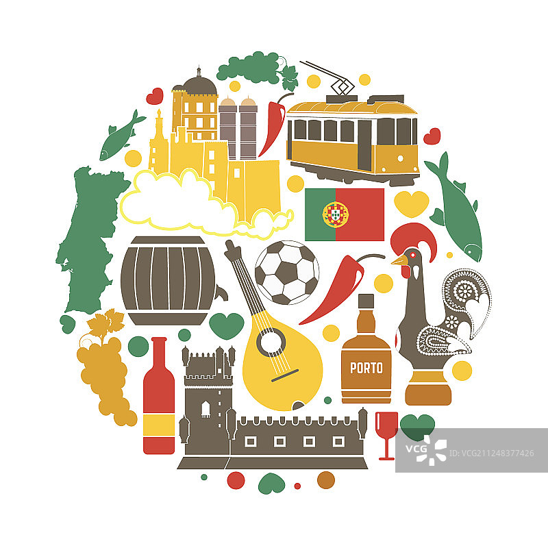 葡萄牙传统物品图案素材图片素材