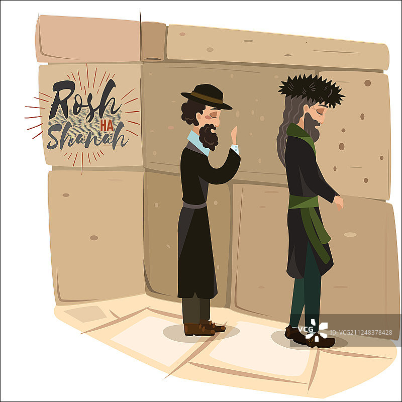 戴着祈祷披肩的犹太教徒图片素材