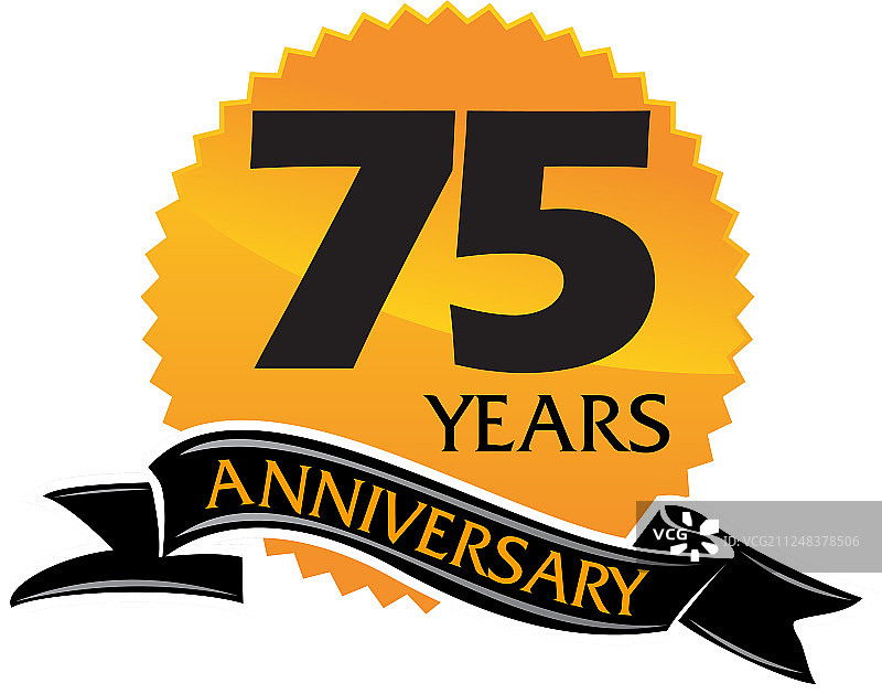 75周年丝带纪念图片素材