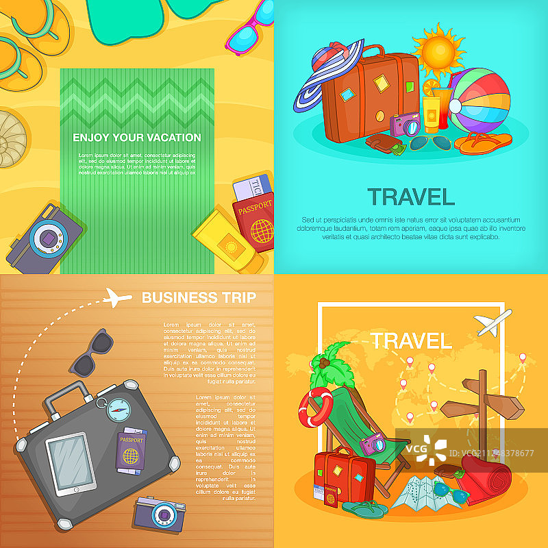 卡通风格旅行banner图片素材