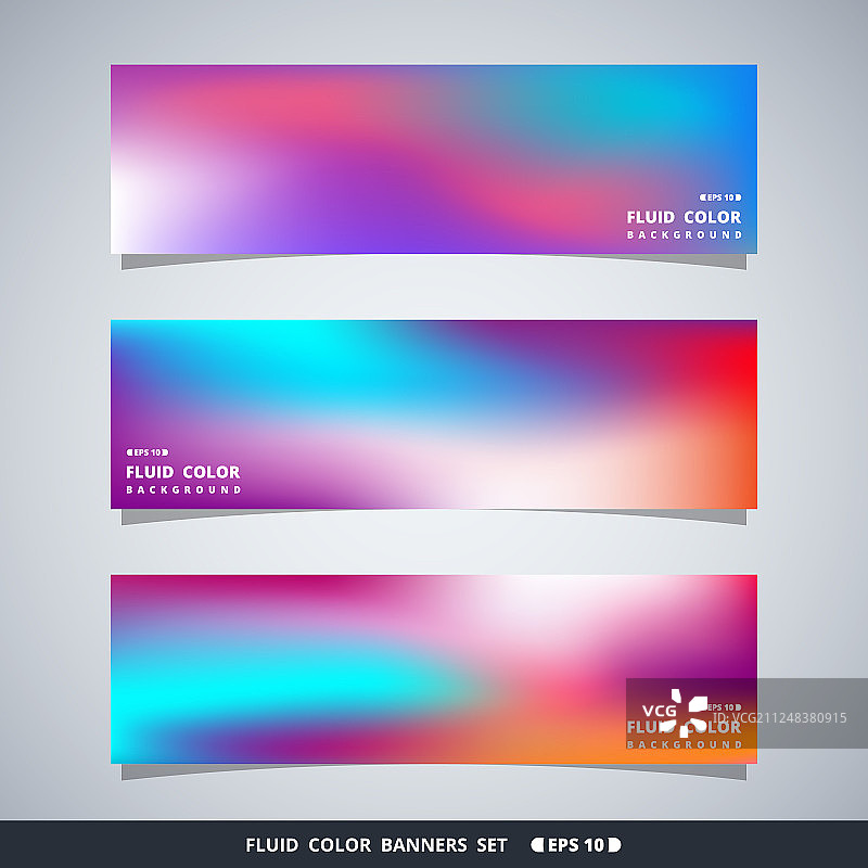 抽象彩色流体网格banner合集图片素材