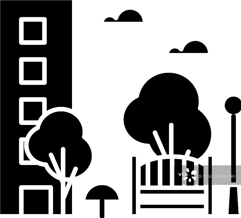 休闲公园黑色图标标志图片素材