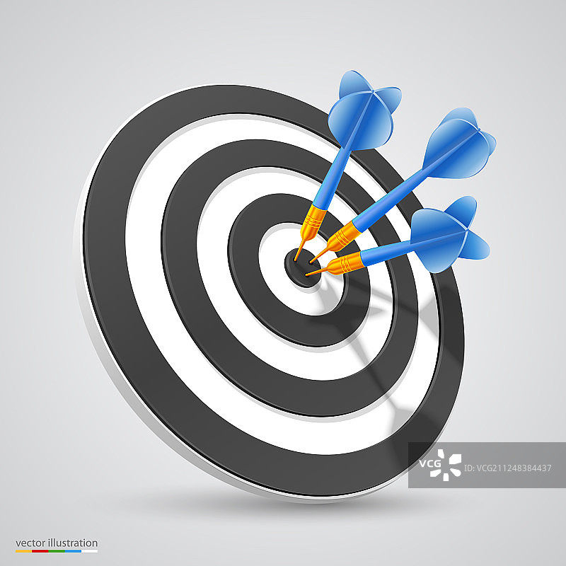 带有飞镖的靶子图片素材