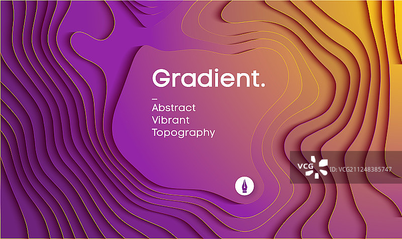 抽象渐变剪纸3D背景图片素材