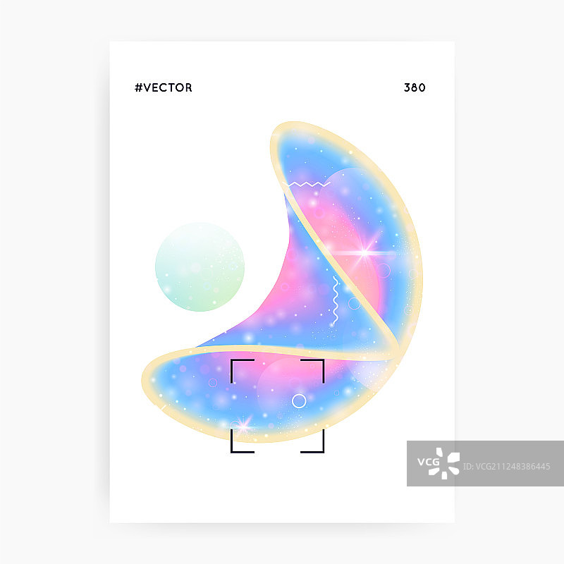 独角兽宣传单可爱彩虹全息公主图片素材