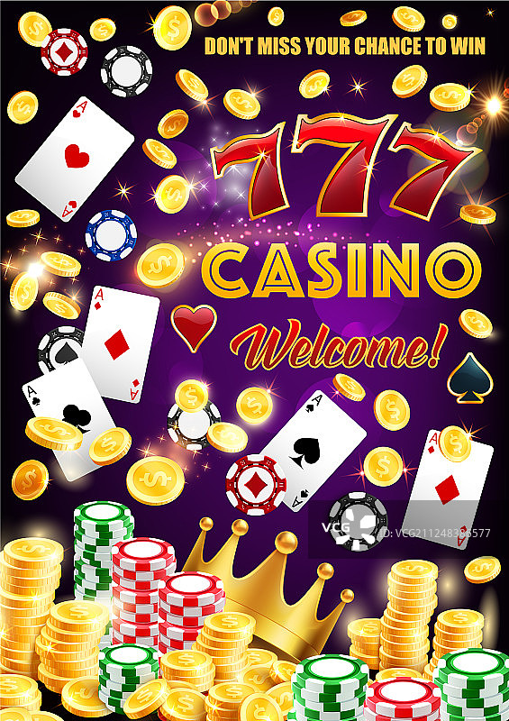 博彩游戏：赌场扑克轮盘骰子图片素材