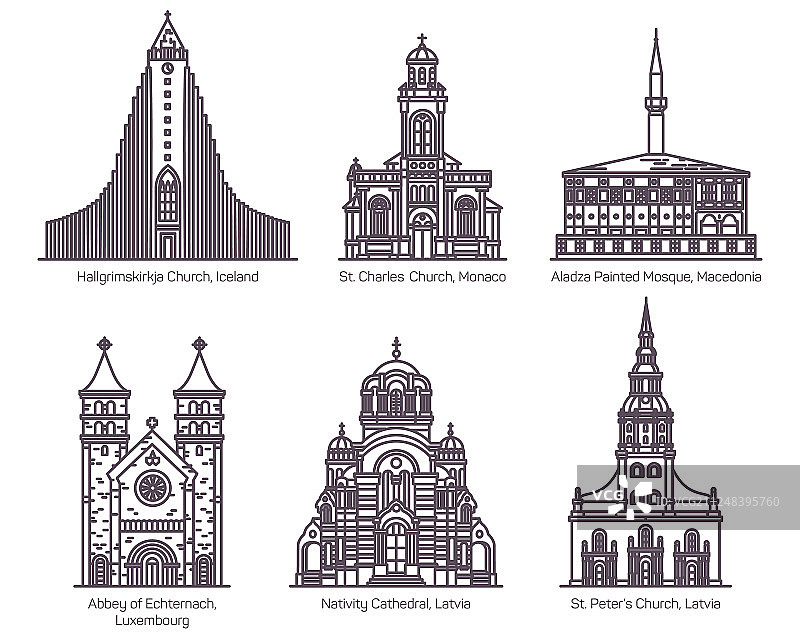 欧洲宗教中心或基督教建筑图片素材