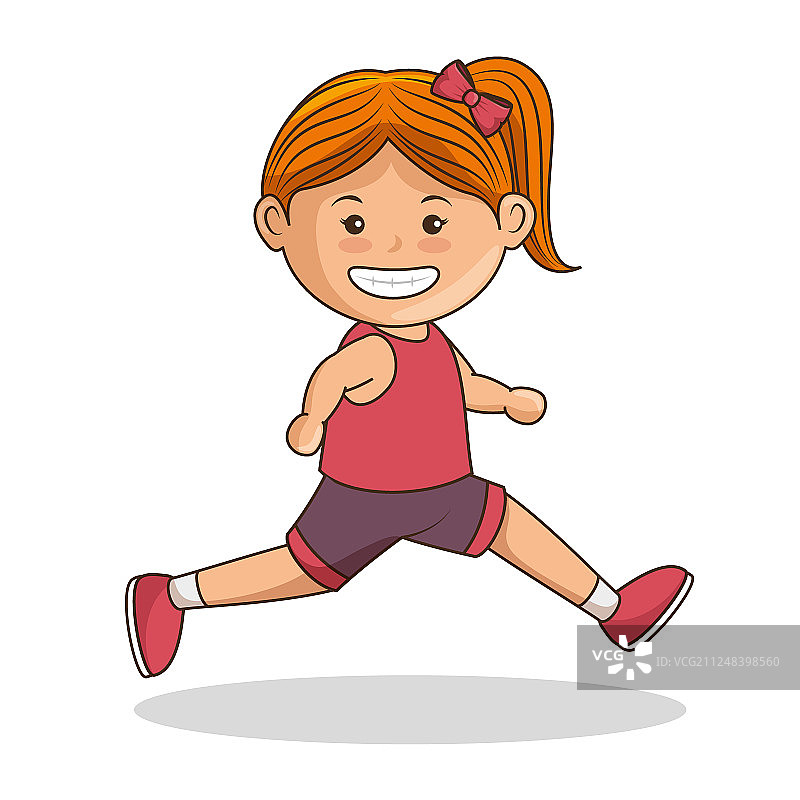 小女孩运动员角色图片素材