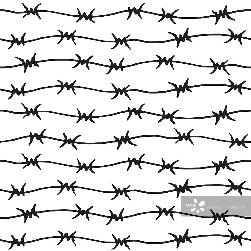 手绘铁丝网无缝图案图片素材