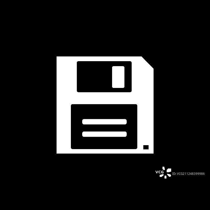 黑色背景上的软盘图标图片素材