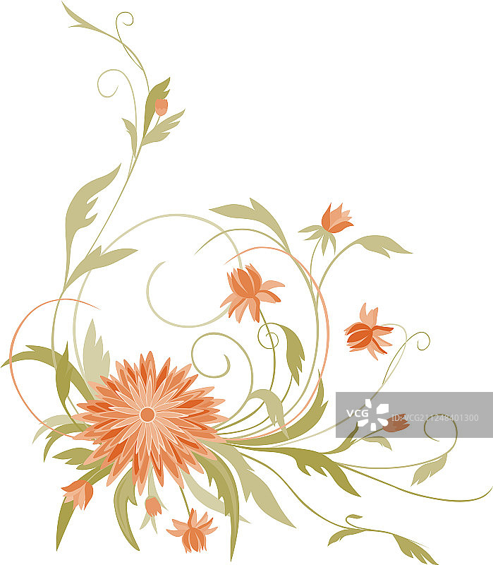 一束装饰性的精美花朵图片素材