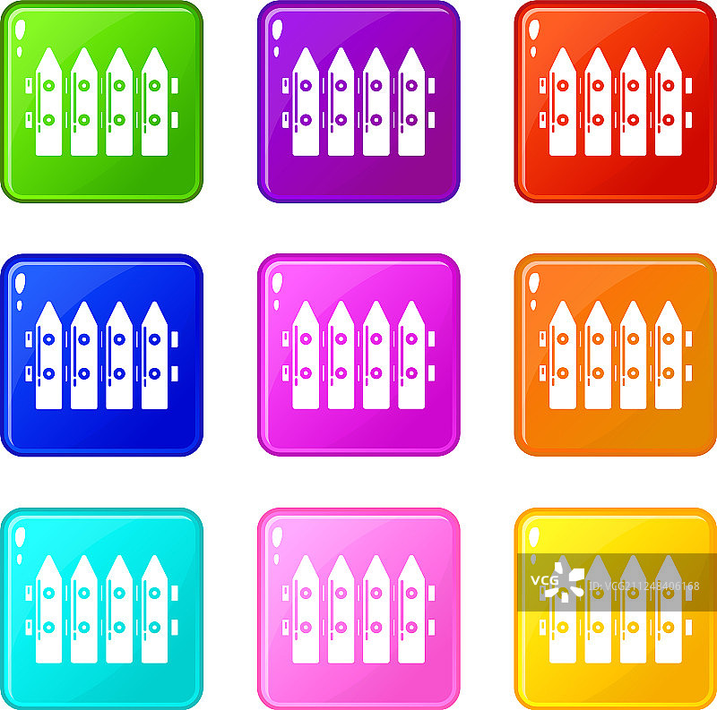 乡村风格黑色围栏图标图片素材