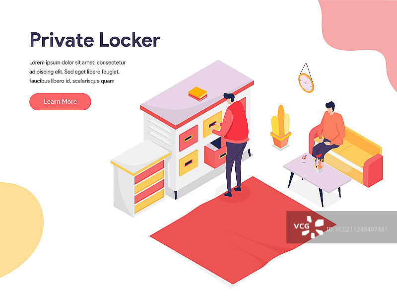 安全空间和私人储物柜概念图片素材