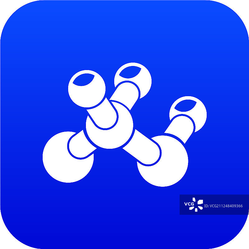 蓝色分子生物图标图片素材