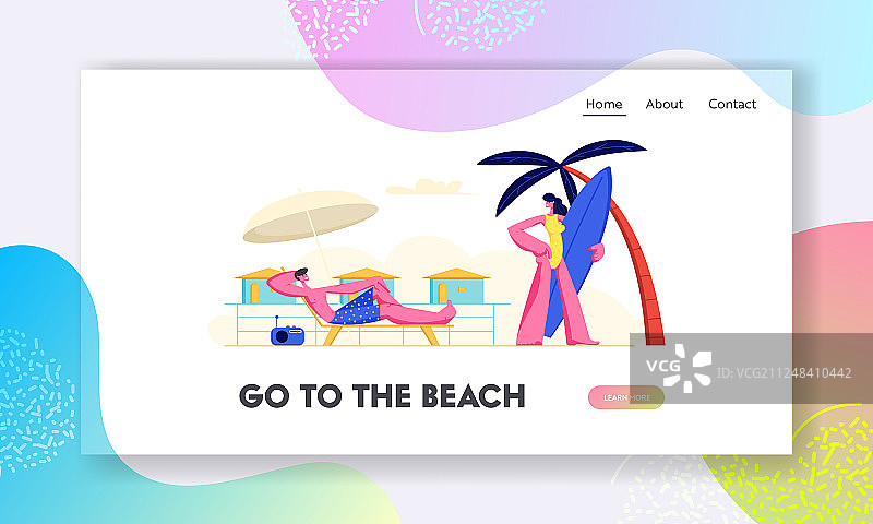 年轻情侣的夏季假期图片素材