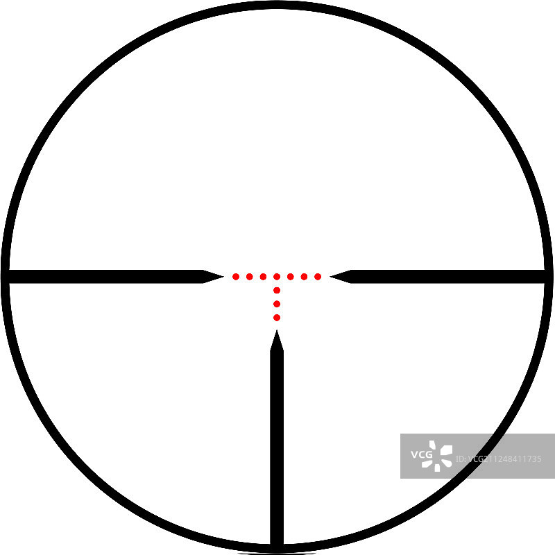 狙击枪光学瞄准镜线条图片素材