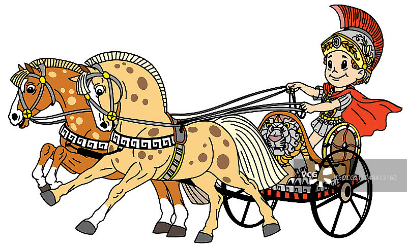 卡通罗马战车图片素材