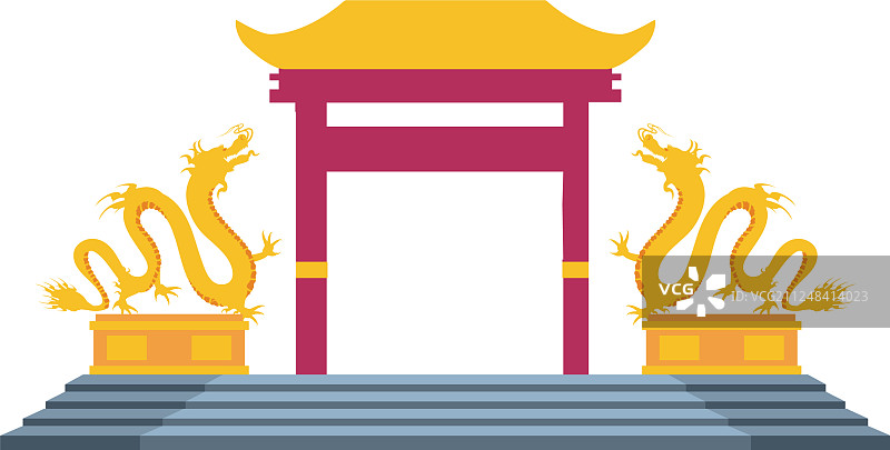 中式传送门隔离图标图片素材