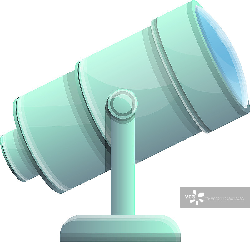 卡通风格太空天文台望远镜图标图片素材