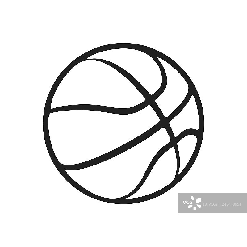 篮球运动图标扁平logo图片素材
