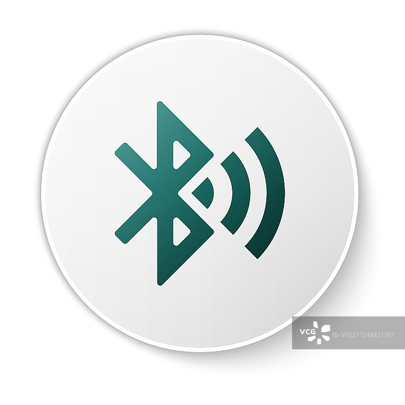 白色背景上的绿色蓝牙连接图标图片素材