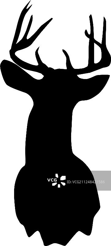 鹿头剪影图片素材