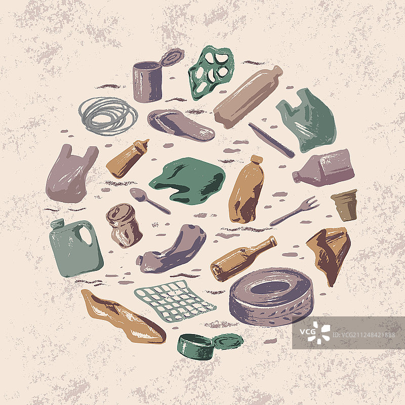 生态灾难循环概念图片素材