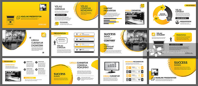演示文稿和幻灯片布局背景设计图片素材