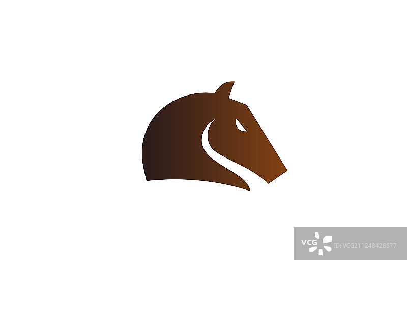 抽象几何野马标志图片素材