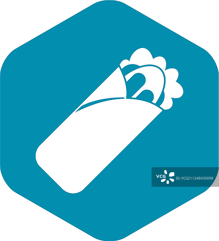 烤肉三明治图标简约风格图片素材