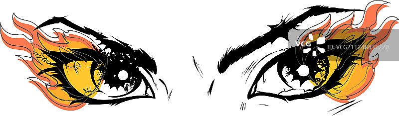 燃烧火焰的眼睛图片素材