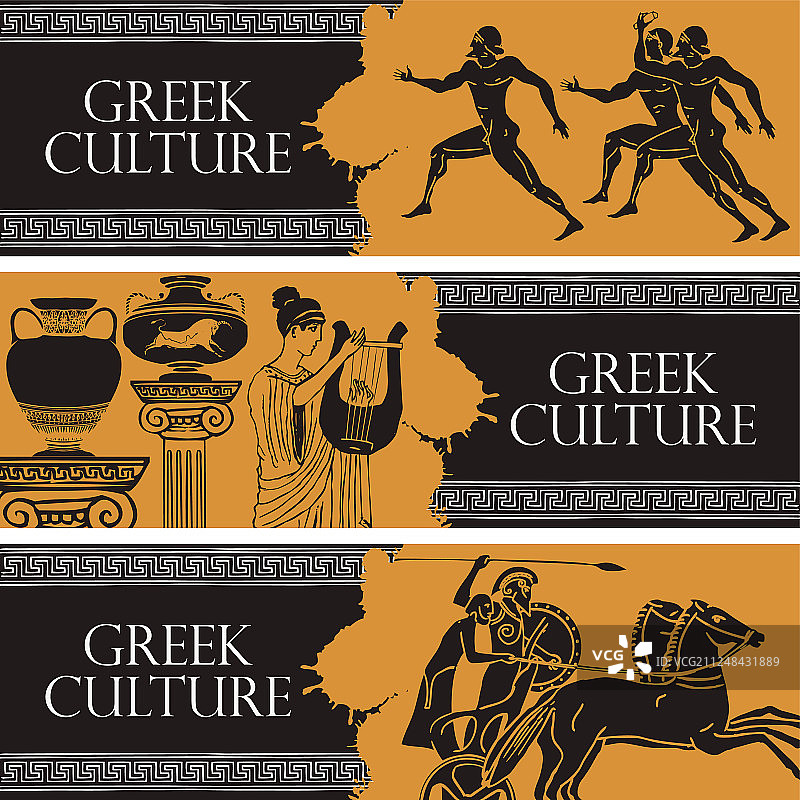 希腊文化主题旅行banner图片素材