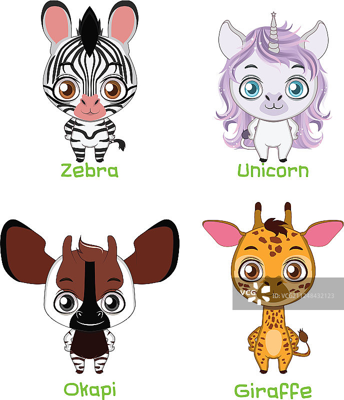 有蹄食草动物物种图片素材