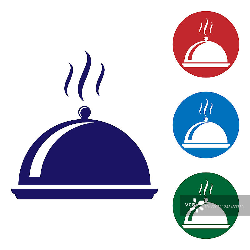 蓝色托盘食物图标图片素材