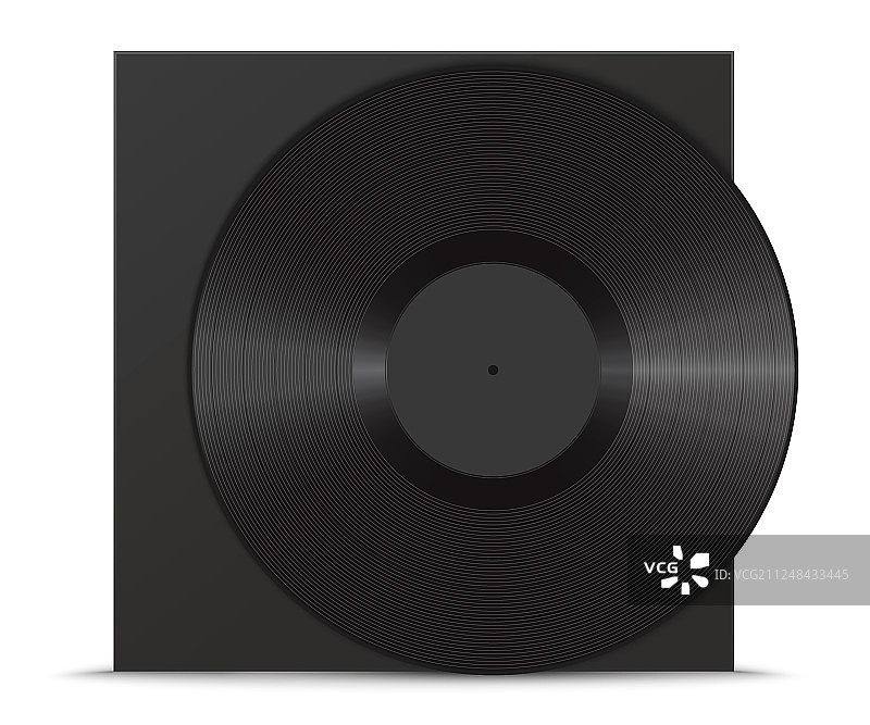 黑胶唱片和封套图片素材