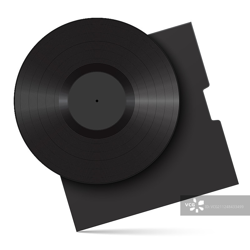 黑胶唱片和封套图片素材