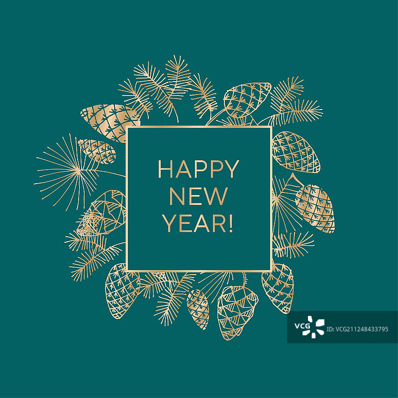 用于冬季庆祝活动的优雅天然锥体图片素材