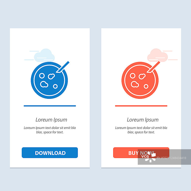 医学用红蓝培养皿分析图片素材
