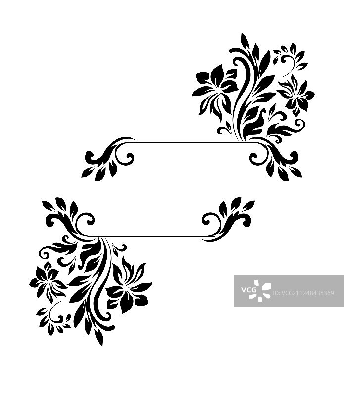 维多利亚风格装饰书法图片素材