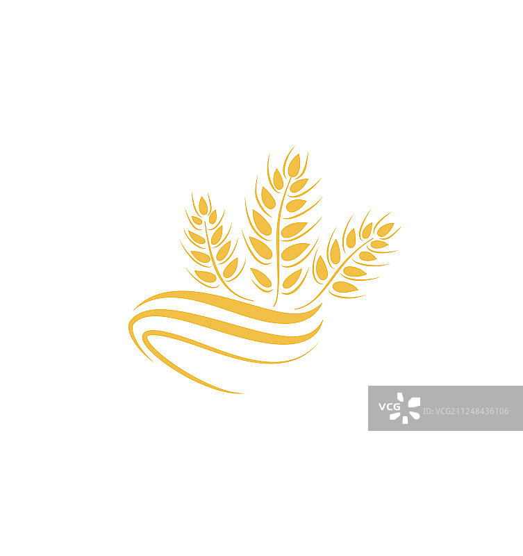 小麦图标农业农场标志天然产品图片素材