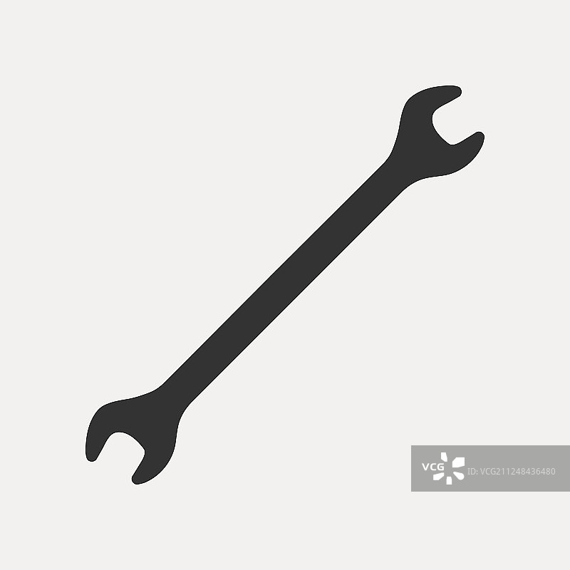 扳手维修车间工人剪影图标图片素材