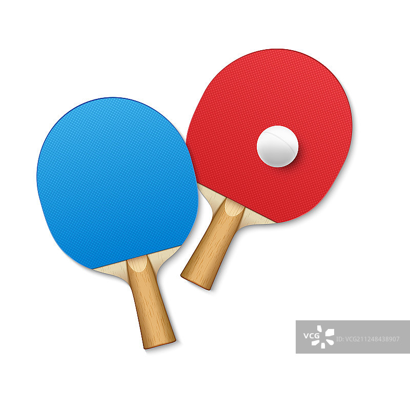 乒乓球和网球球拍图片素材