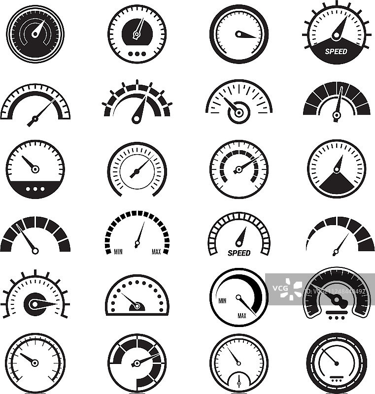 测量等级信息图，速度计燃油标志图片素材