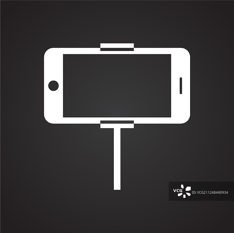 白色背景上的手机拍摄图标图片素材